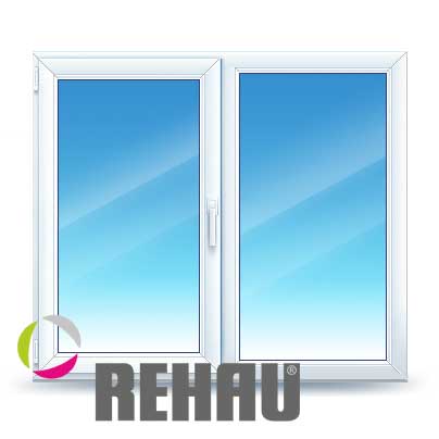 Двухстворчатые окна Rehau